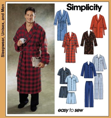 Free Man Robe Pattern 7045 MEN'S PAJAMAS, ROBE, BELT PATTERN XS-M - Men's Fashions/Access ...