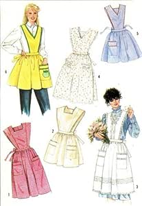 Adaptive Aprons 7658 Simplicity Set of Bib Tied Aprons Lengths Pattern Small 10-12 ...