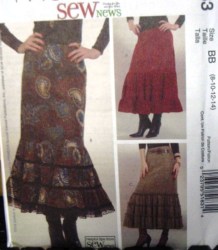 5183 MCCALLS GREAT EMBELLISHED LONGER RUFFLED SKIRT PATTERN 8-14,16-22 UNCUT