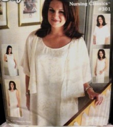 301 ELIZ LEE MATRNTY/NURSING SLIP,KIMONO SHORTIE PATTERN XS-XXL