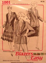 1001 BASIC BLAZER JACKETS MADE EASY PATTERN 8-18