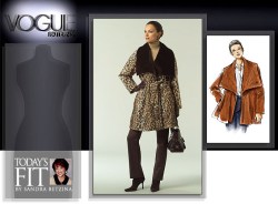 1024 BETZINA BIG COLLAR SWING COAT LENGTHS PATTERN 32-55''BUST