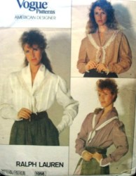 1058 LAUREN 2 LAYER SAILOR COLLAR LS TUCK BLOUSE 70S PATTERN 12