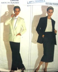 1064 VOGUE RALPH LAUREN LINED JACKET, LONG WRAP SKIRT, PANTS PATTERN 8 oŕ 12 çhoice