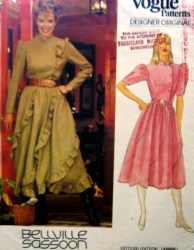 1069 VOGUE SASSOON LONGER SWIRL SS-LS DRESS LENGTHS PATTERN 10 UNCUT