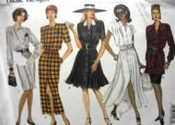 1075 EZ VOGUE DRESS LENGTHS, TUNIC,  STRAIGHT -FLARE SKIRT 93 PATTERN 8-18 2 SIZES