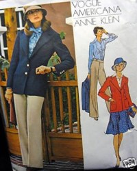 1085 VOGUE  ANNE KLEIN TAILORED JACKET, SHIRT, PANTS, SKIRT PATTERN 12