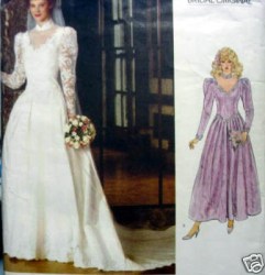 1092 VOGUE BRIDES/ MAID YOKE DRESS LENGTHS, TRAIN,  PETTICOAT PATTERN 6, 8, 10, 12 choice