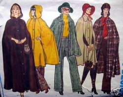 1097 VOGUE MINI- MAXIMUM UNLINED LOOSE CAPE (HOOD) PATTERN 12,14