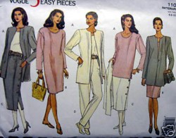 1100 VOGUE UNLINED JACKET, DRESS, LONG SKIRT, PANTS PATTERN 12-16
