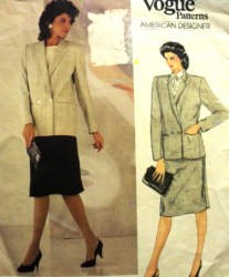 1104 J PICONE 2 BREASTD PANEL JACKET, STRT SKIRT PATTERN 12,10