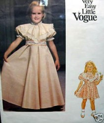 1132  VOGUE FLARE DRESS LENGTHS GIRLS VERY EZ PATTERN 5-6