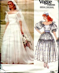 1165 OFF SHOULDR BRIDAL DRESS,CHAPEL TRAIN,PETTICT PATTERN 8,12