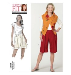 1184 Vogue BETZINA ORIENT VEST, WALKER SHORTS PATTERN ABC,DEF,GHIJ uncut