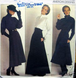 1239 VOGUE PERRY  ELLIS GORED FLARE YOKE SKIRT LENGTHS PATTERN 8,10,12,14 CHOICE