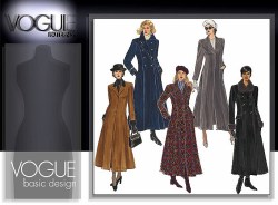 1266 VOGUE LONG FLARE 1-2 BREASTED GREAT COAT PATTERN 6-10; 18-22 choice