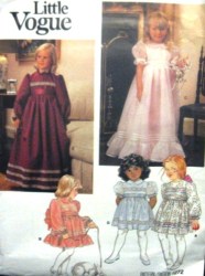 1272 GIRLS SS-LS OLD FASHION DRESS LENGTHS,SASH PATTERN 3,6