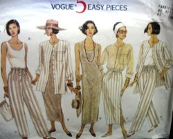 1342 VOGUE EZ LONG SHIFT DRESS, TOP, SHIRT, BOTTOMS PATTERN 8-18 2 SIZES choice