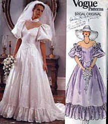 1366 VOGUE FAIRYTALE BRIDES/ MAID DRESS LENGTHS, CHAPEL TRAIN PATTERN 10