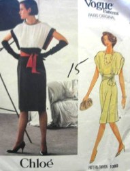 1380 CHLOE PARIS EMPIRE INSET TIED PANEL DRESS PATTERN 10