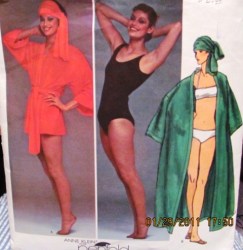1416 ANNE KLEIN PENFOLD SWIMSUIT, BIKINI, WRAP COVERUP, BELT, SCARF PATTERN 12