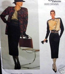 1468 VOGUE UNGARO JACKET, LONG SLEEVE BLOUSE, LONG SKIRT PATTERN 10