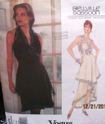 1479 SASSOON 94 LINED HALTER OVERLAY DRESS LENGTHS PATTERN 12-16