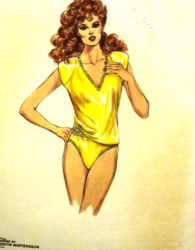1484 SS RAGLAN V-CAMISOLE,HI CUT PANTIES PATTERN XS-L