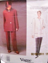 1486 G BEENE A-LINE YOKE JACKET HOOD OR NOT,PANTS PATTERN 18-22