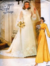 1488 BRIDE EMPIRE DRESS LENGTHS, TRAIN, SLIP, VEIL PATTERN 12,14