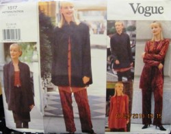 1517 EZ  VOGUE JACKET, TUNIC,  CAMISOLE, OVERLAY SKIRT, PANTS PATTERN 12-16