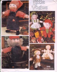 1546 VOGUE 16'' HIRAM, HILDY, KATY, KRIS DOLL  BODIES, CLOTHES PATTERN