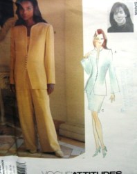 1548  VOGUE LAUREN SARA EZ FIT JACKET, TOP,  SKIRT,  WIDE PANTS PATTERN 12-16; 18-22 CHOICE UNCUT