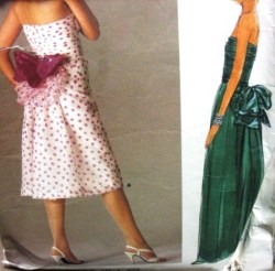 1554 SASSOON STRAPLESS BIAS BODICE DRESS LENGTHS PATTERN 10
