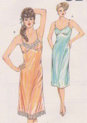 1554 LADIES STRETCH KNIT FULL SLIPS PATTERN XS-XL