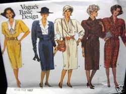 1607 VOGUE LOOSE PULLOVER SS-LS STRAIGHT INSET DRESS PATTERN 8-12 or 14-18 choice uncut