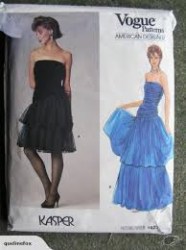 1623 VOGUE KASPER STRAPLESS TIER DRESS LENGTHS PATTERN 6 ,10 or 12 CHOICE
