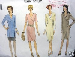 1661 VOGUE EASY MOCK WRAP DRESS LENGTHS, TUNIC, SKIRT PATTERN 6-10