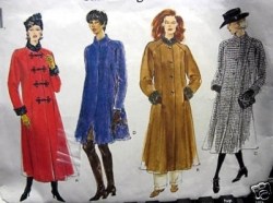 1665 VOGUE LOOSE LINED FLARE GREAT COAT LENGTHS PATTERN 8-12 UNCUT