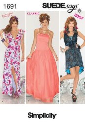1691 FLIRTY CLASSY EDGY SHAPEY DRESS LENGTHS PATTERN 4-12