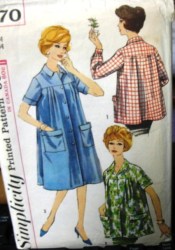 170 SIMPLICITY 1950-60 SS-LS YOKE PLEAT SMOCK LENGTHS PATTERN 14 OR 12