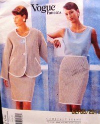 1741 BEENE LOOSE SHAPED LS JACKET,SHELL TOP,SKIRT PATTERN 12-22