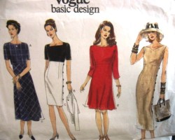 1749 VOGUE EZ JACKET, EMPIRE DRESS LENGTHS SLEEVES OR NOT PATTERN 8-18 2 SIZES