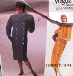 1783 UNGARO STRT SS-LS 2 BREASTED PANEL DRESS PATTERN 12