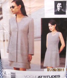 1803 LANCON LONGER CUFF JACKET,SLVLSS BIAS DRESS PATTERN 8-12