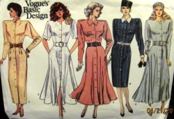 1830 BUTTON DOWN STRT-FLARE SS-LS DRESS PATTERN 14-18