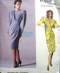 1834 UNGARO PANEL BIAS OVERLAY MOCK WRAP DRESS PATTERN 8, 12