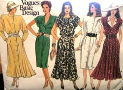 1847 (COLLAR) BUTTON ST-FLARE SS-LS DRESS LENGTHS PATTERN 8-18