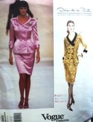 1863 OSCAR 2 BREASTED COLLAR JACKET,SHORTER SKIRT PATTERN 6-10