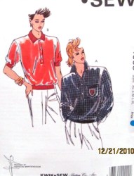 1888 SPORTY PULLOVER TAB SS-LS TOPS PATTERN XS-XL